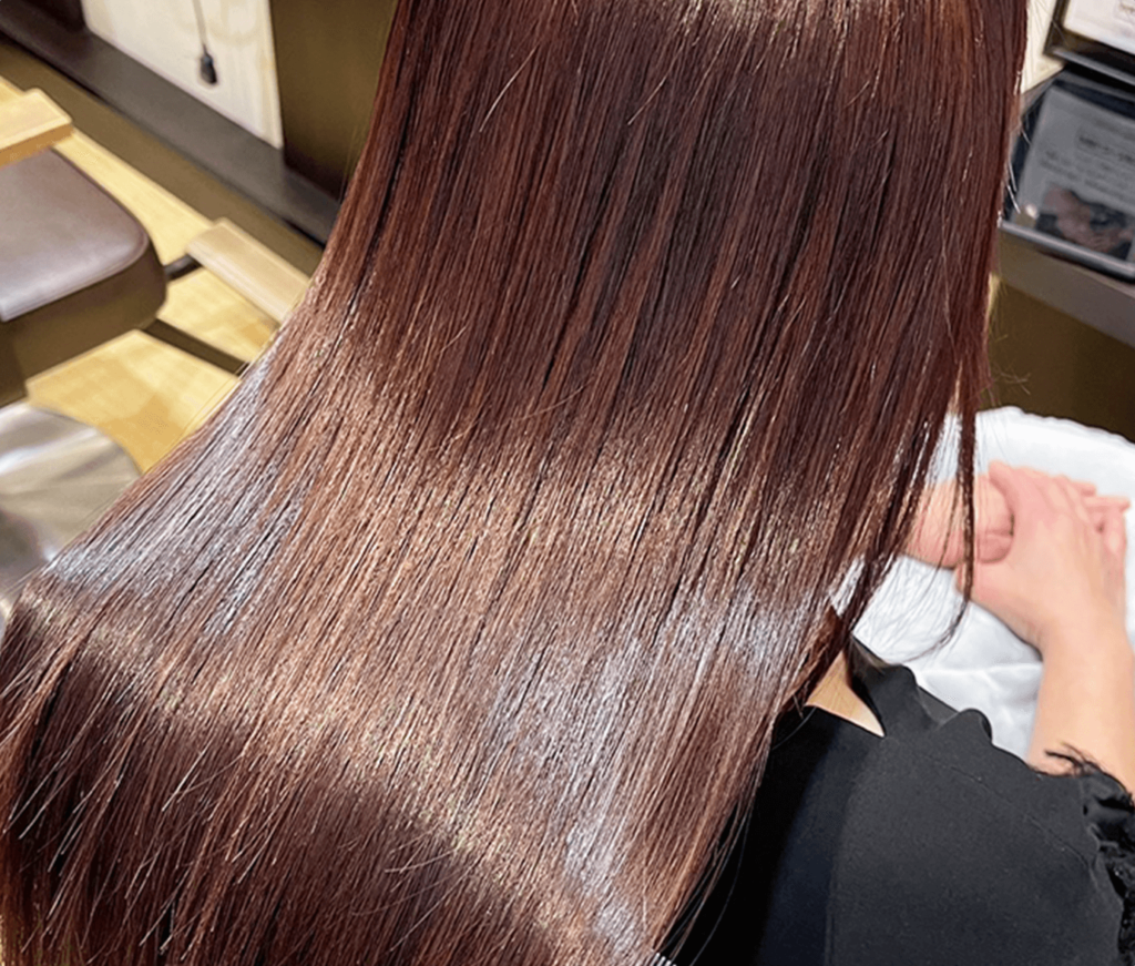 エッセンシャルストレートケアコースの施術後イメージ