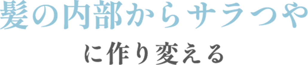 髪の内部からサラつやに作り変える
